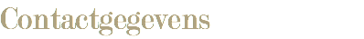 Contactgegevens
